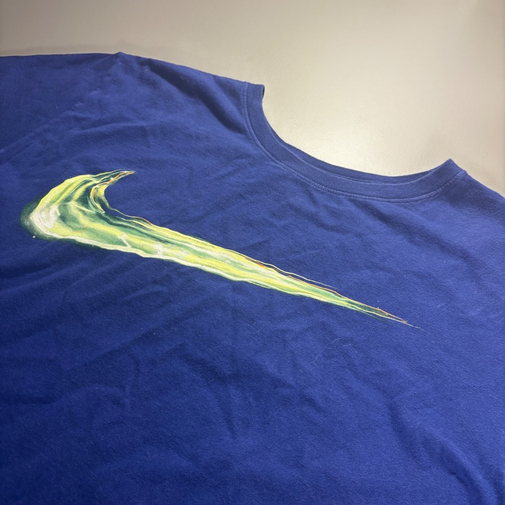 Nike The Nike Tee XL Blue‎ Athletic Cut Swoosh Graphic T-Shirt Mens